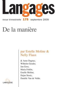 Langages, n° 175. De la manière