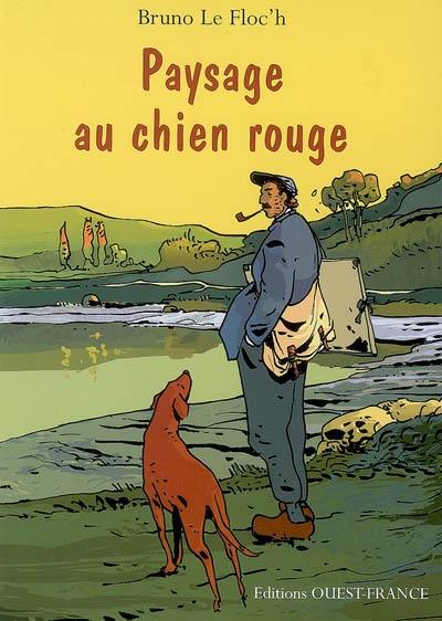 Paysage au chien rouge