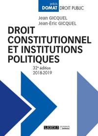 Droit constitutionnel et institutions politiques : 2018-2019