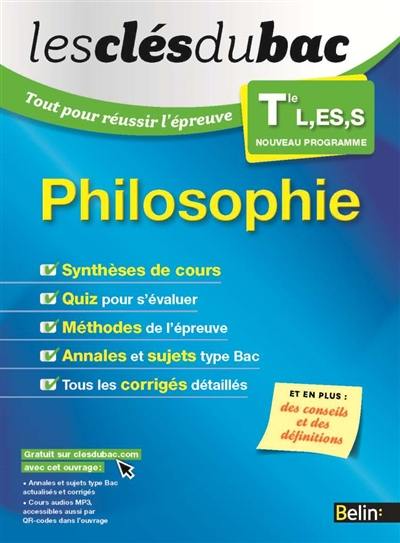 Philosophie terminale L, ES, S : nouveau programme