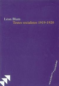 Textes socialistes : 1919-1920