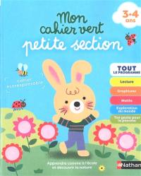 Mon cahier vert petite section, 3-4 ans