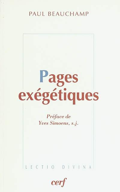 Pages exégétiques