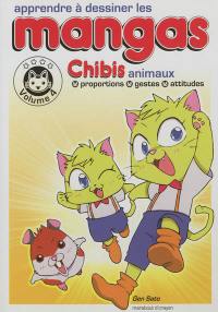 Apprendre à dessiner les mangas. Vol. 4. Chibis animaux : proportions, gestes, attitudes : toutes les bases