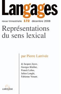 Langages, n° 172. Représentations du sens lexical