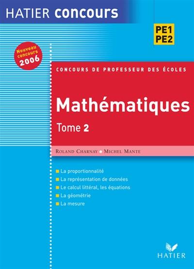 Mathématiques, PE1-PE2. Vol. 2