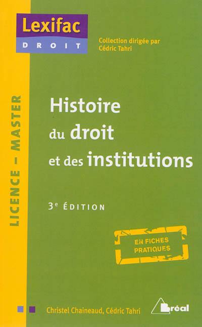 Histoire du droit et des institutions