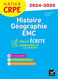 Histoire géographie, EMC : épreuve écrite d'admissibilité : CRPE 2024-2025