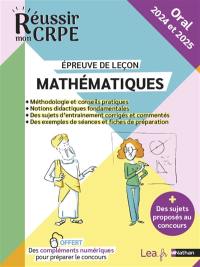 Mathématiques, épreuve de leçon : oral 2024 et 2025