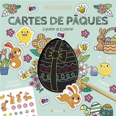 Cartes de Pâques à gratter et à colorier