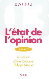 L'état de l'opinion : 2003