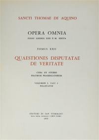 Quaestiones disputatae de veritate. Vol. 1