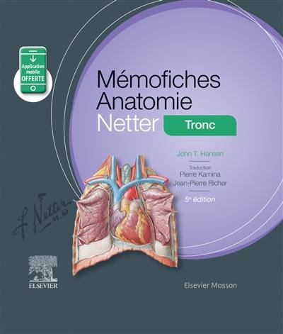 Mémofiches anatomie Netter : tronc