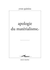 Apologie du matérialisme