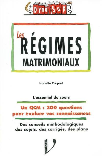 Les régimes matrimoniaux