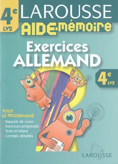 Exercices allemand 4e LV2 : tout le programme