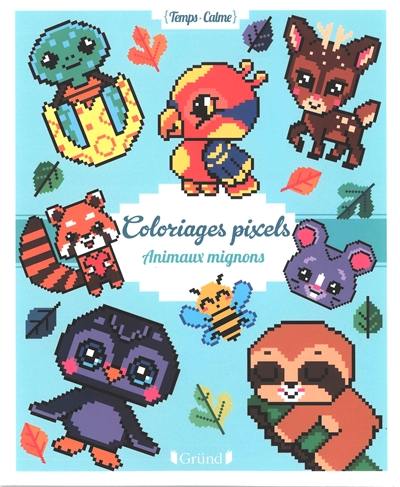 Coloriages pixels : animaux mignons