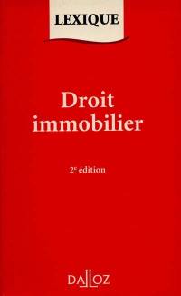 Lexique de droit immobilier