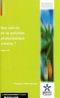 Que sait-on de la pollution photochimique urbaine ?