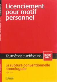 Liaisons sociales. Numéros juridiques. Licenciement pour motif personnel