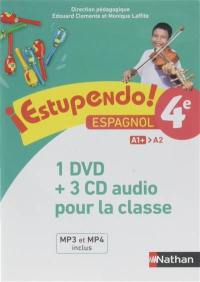 Estupendo ! espagnol 4e, A1+-A2 : 1 DVD + 3 CD audio pour la classe