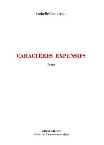 Caractères expensifs