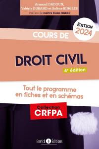 Cours de droit civil 2024 : tout le programme en fiches et en schémas