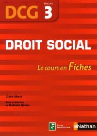 Droit social, DCG, épreuve 3 : le cours en fiches