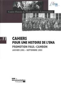 Promotion Paul-Cambon : janvier 1951-septembre 1953