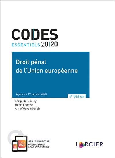 Droit pénal de l'Union européenne 2020