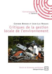 Critiques de la gestion locale de l'environnement