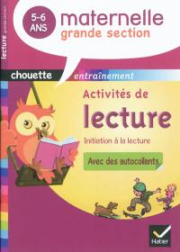 Activités de lecture, maternelle grande section, 5-6 ans : initiation à la lecture : avec des autocollants