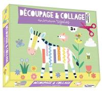 Découpage & collage : animaux rigolos : coffret avec accessoires