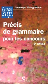 Précis de grammaire pour les concours