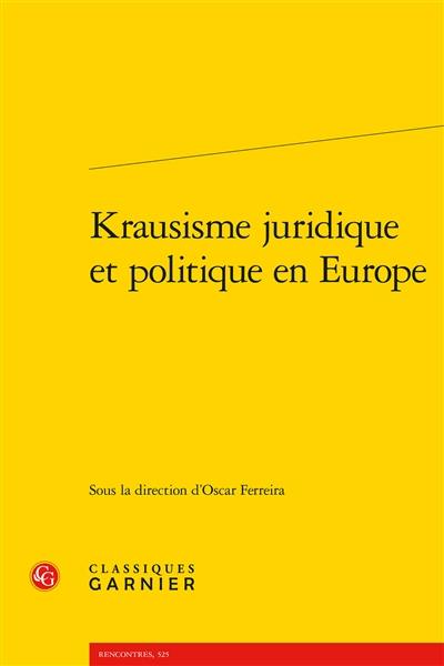 Krausisme juridique et politique en Europe