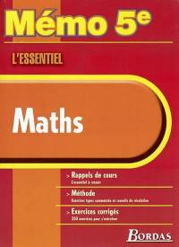 Maths : rappels de cours, méthode, exercices corrigés