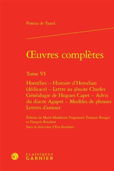 Oeuvres complètes. Vol. 6