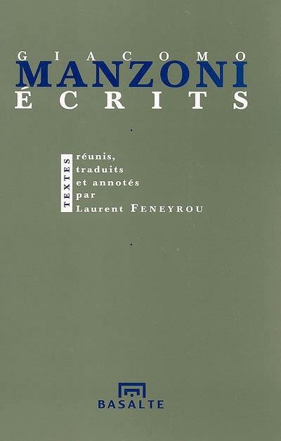 Giacomo Manzoni : écrits