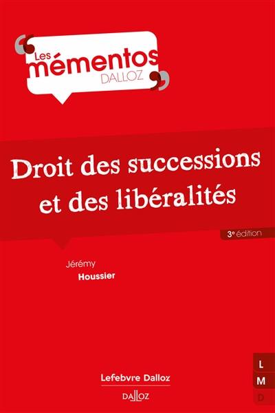 Droit des successions et des libéralités