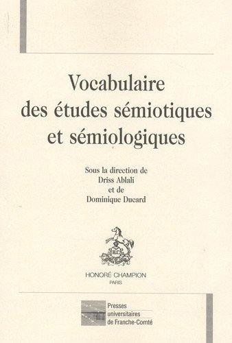 Vocabulaire des études sémiotiques et sémiologiques