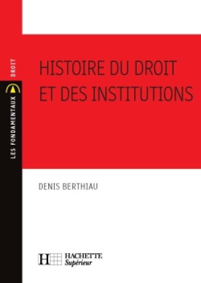 Histoire du droit et des institutions