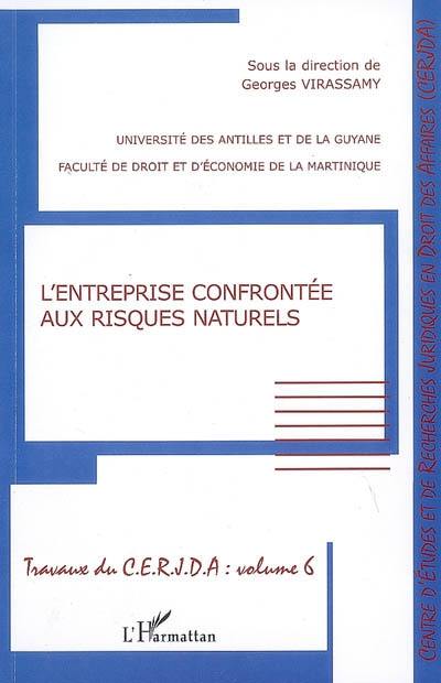 Travaux du CERJDA. Vol. 5. L'entreprise confrontée aux risques naturels : colloque du 25 novembre 2005