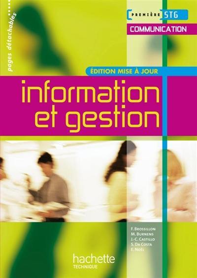 Information et gestion, première STG communication