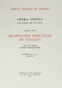 Quaestiones disputatae de veritate. Vol. 3