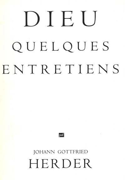 Dieu : quelques entretiens