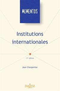 Institutions internationales