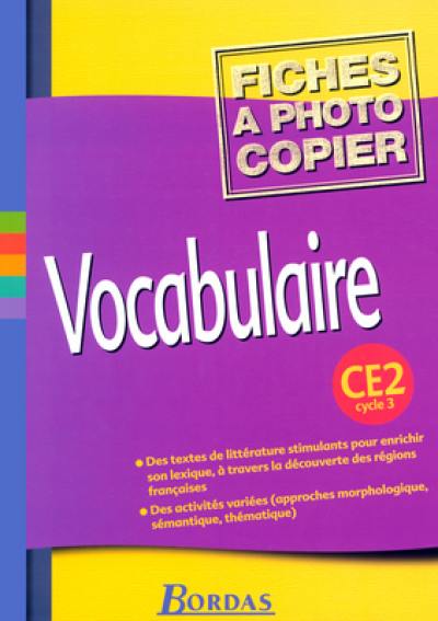 Vocabulaire CE2 cycle 3