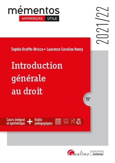 Introduction générale au droit : 2021-2022