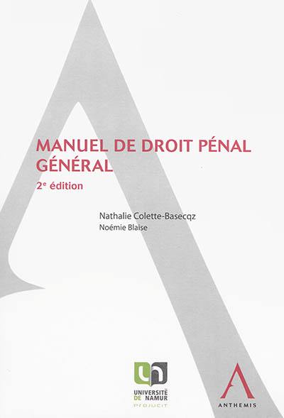 Manuel de droit pénal général