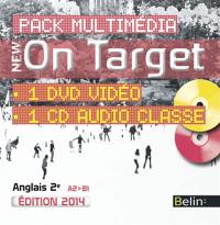 New on target : anglais 2e, A2-B1 : pack multimédia : 1 DVD vidéo, 1 CD audio classe